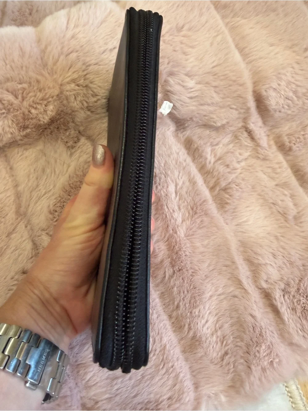 Gucci Black Leather Wallet with Embossed Logo